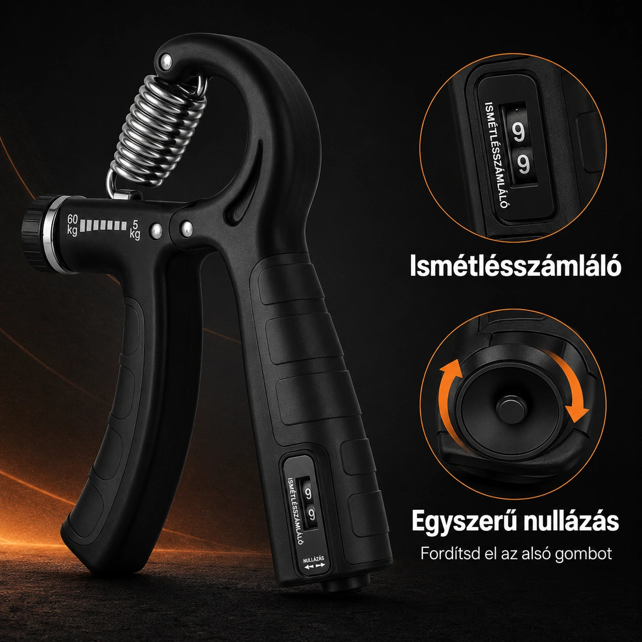 AlkarFlex™ állítható kéz- és alkarerősítő számlálóval